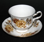 Brown Flowers Teacup