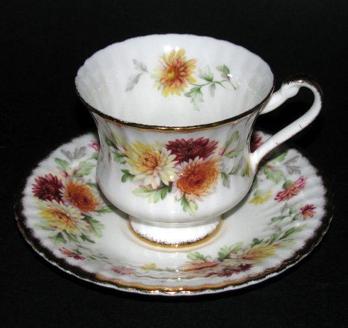 Paragon Autumn Glory Floral Teacup and Saucer