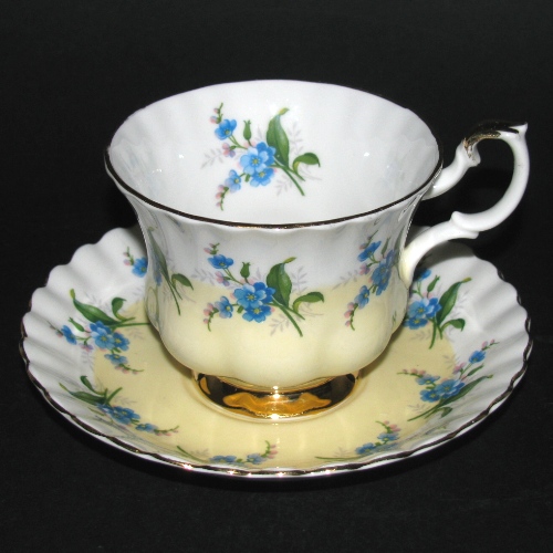 Royal Albert Blue Flowers Teacup and Saucer