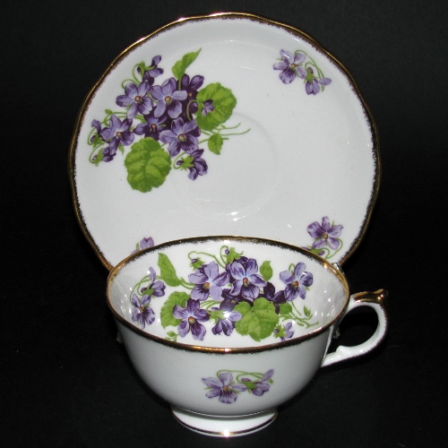 Melba Violets Teacup and Saucer