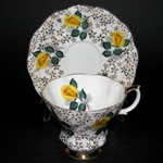 Gilt Yellow Flowers Teacup