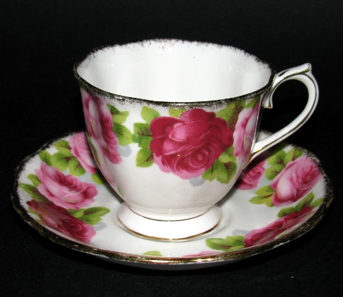 Royal Albert Old English Rose Teacup and Saucer