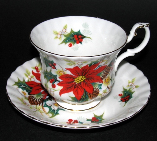 Poinsettia Christmas Teacup