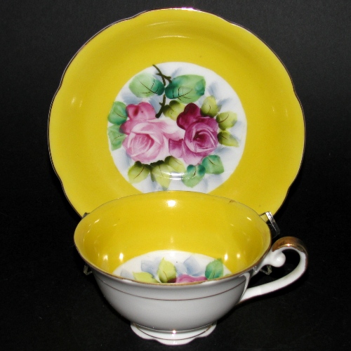 Occupied Japan Yellow Floral Teacup