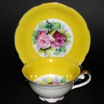 Yellow Floral Teacup