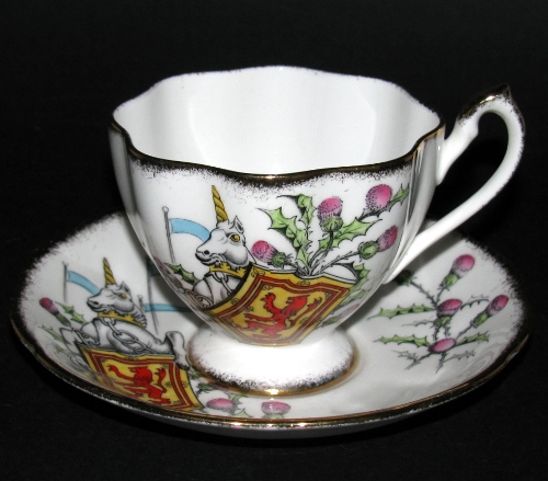 Queen Anne Unicorn Queen's Beasts Teacup and Saucer