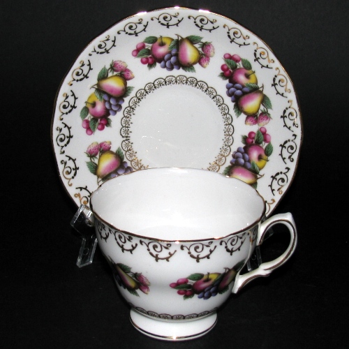 Colclough Fanciful Fruits Teacup and Saucer