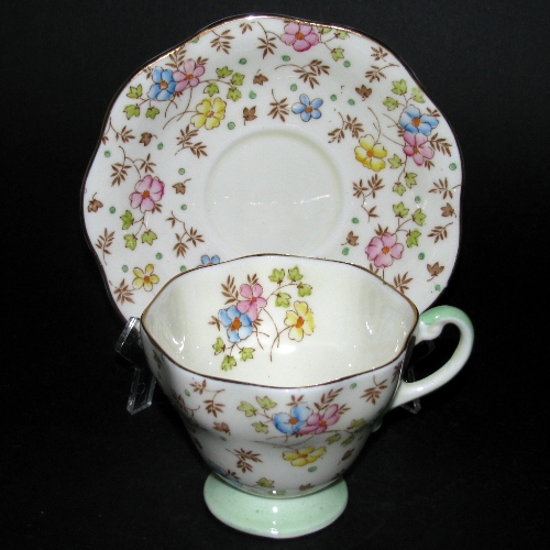 Foley Delicate Flowers Teacup and Saucer