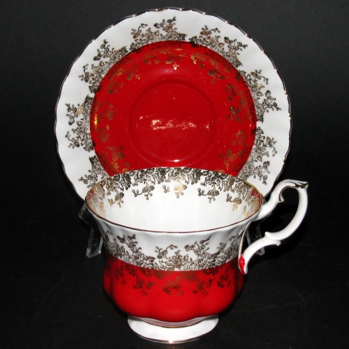 Royal Albert Regal Series Red Teacup and Saucer