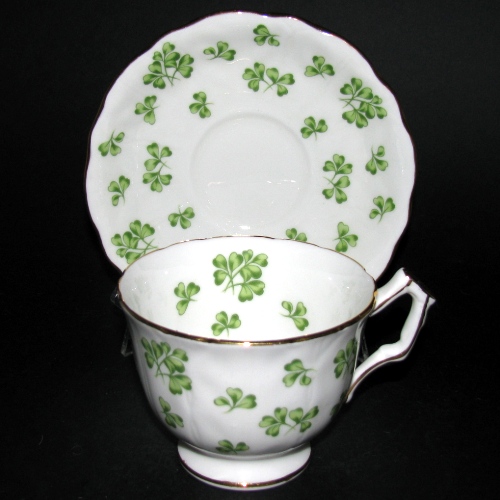 Aynsley Shamrock Tea Cup and Saucer