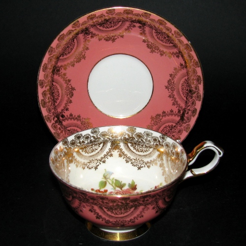 Collingwood Gilt Floral Teacup and Saucer