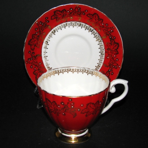 Royal Grafton Red Gilt Teacup