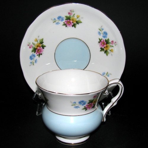 Royal Stafford Blue Floral Teacup and Saucer