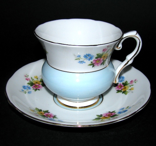 Blue Floral Teacup