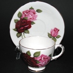 Red Pink Roses Teacup