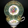 Paragon Green Gilt Teacup