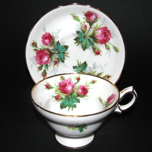 Hammersley Grandmother's Rose Teacup and Saucer