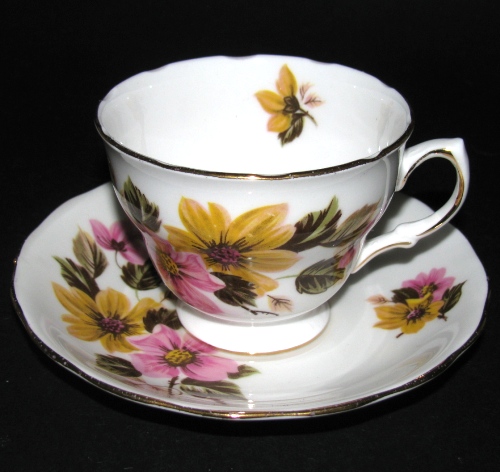 Royal Vale Apple Blossoms Teacup and Saucer
