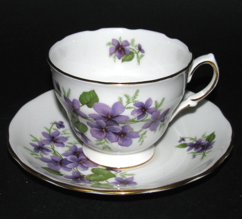 Purple Violets Teacup