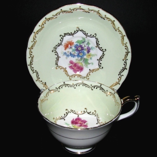 Aynsley Green Gilt Floral Teacup