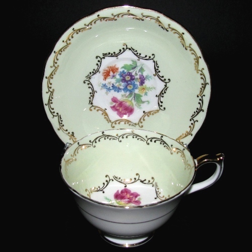 Aynsley Green Gilt Floral Teacup