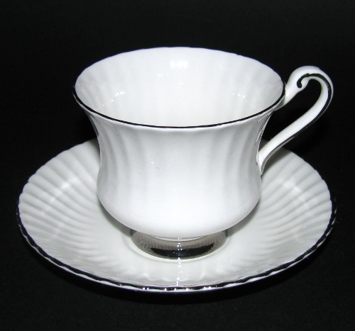 Paragon White Ribbed Teacup