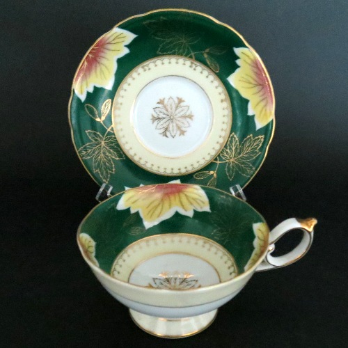 Japan Green Gilt Teacup