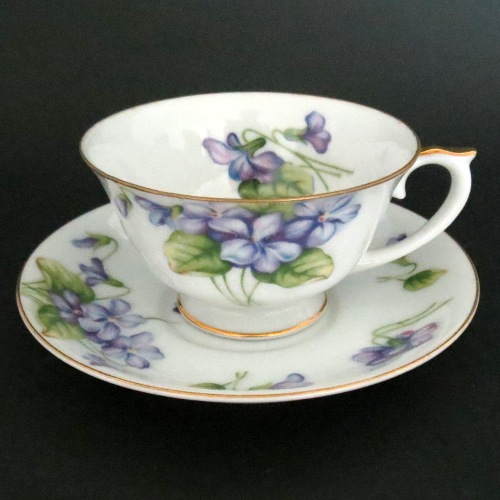 Shafford Purple Flowers Teacup