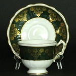 Gilt Green Teacup