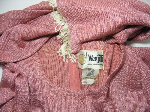 Wenjilli Tag Name Pink  Knit Dress