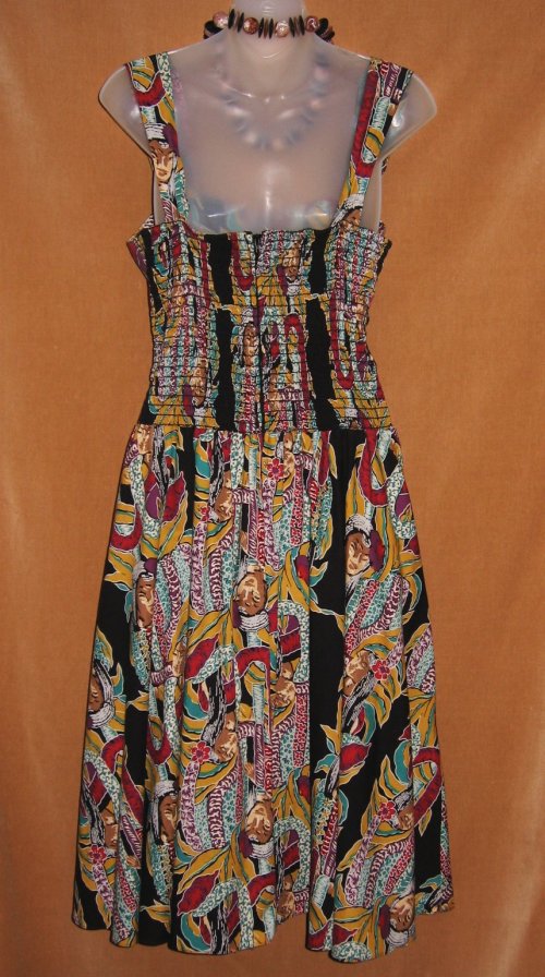 Hilo Hattie Vintage Rockabilly Tribal Hawaiian Dress