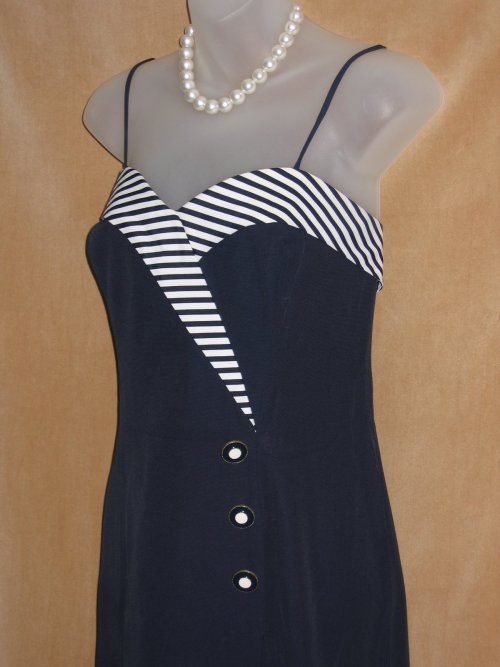 Navy Wiggle Halter Dress by Ribkoff