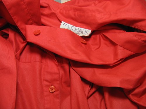 Ms Chaus Tag on Red Dress