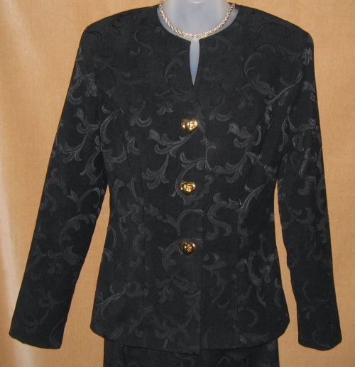 Joseph Ribkoff Deco Style Jacquard Heart Suit
