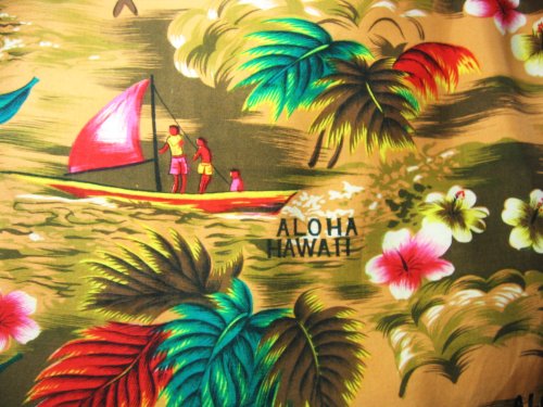 Island Fashions Rayon Aloha Hawaiian Tent Dress