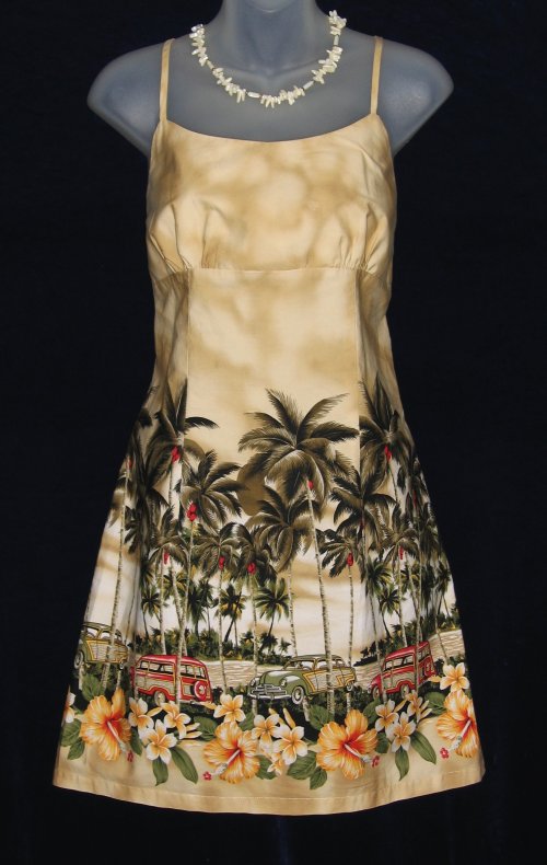 Naniloa by Lamco Hawaiian Empire Sun Dress