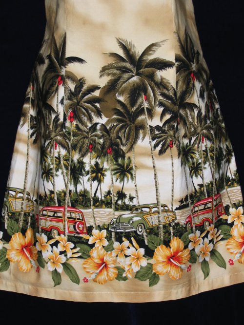 Vintage Cars on Naniloa Hawaiian Sun Dress