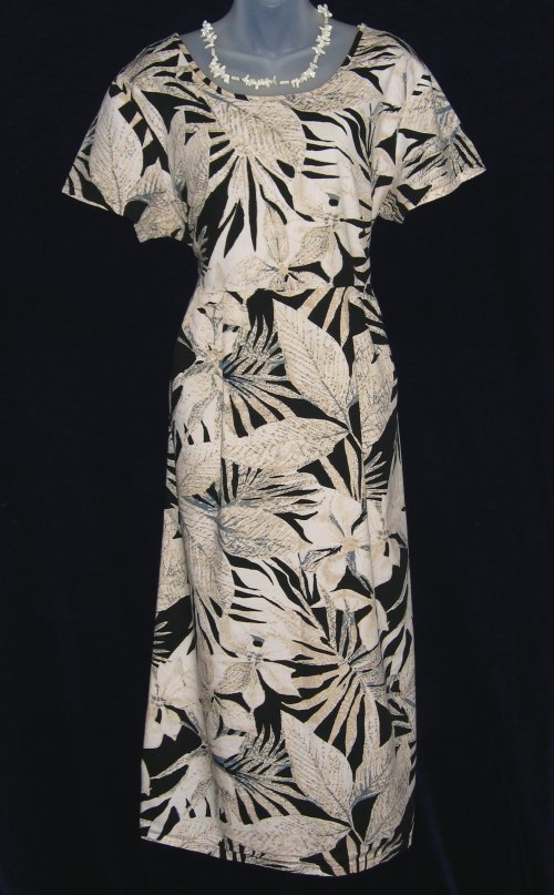 Pam Hana Hawaii Sun Art Dress Plumeria