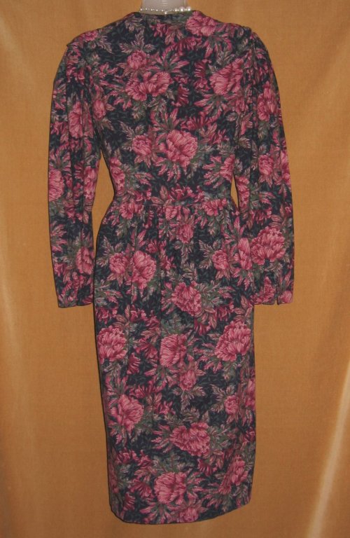 Laura Ashley Full Sweep Classic Floral Dress - Back View