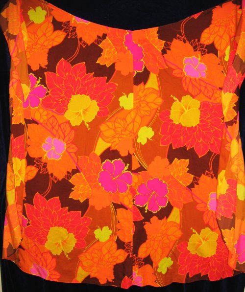 FABULOUS 70s flower power print sarong by POMARE