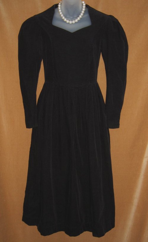 Laura Ashley Corduroy Puff Sleeve Dress