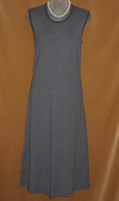 Laura Ashley Country Pin Stripe Sleeveless Dress