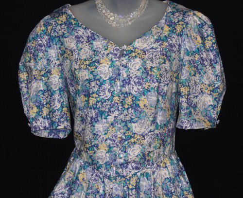 Laura Ashley Puffy Sleeves on Floral Dress