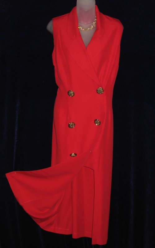 Joseph Ribkoff Red Double Breasted Dress