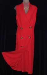 Joseph Ribkoff Double Breasted Red Dress