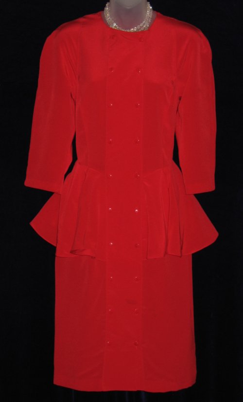 Joseph Ribkoff Red Double Breasted Suit Dress