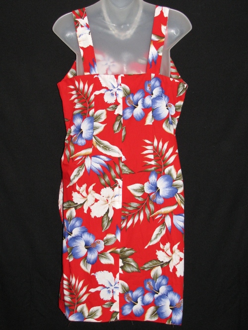 KY's Red Halter Wrap  Hawaiian Dress