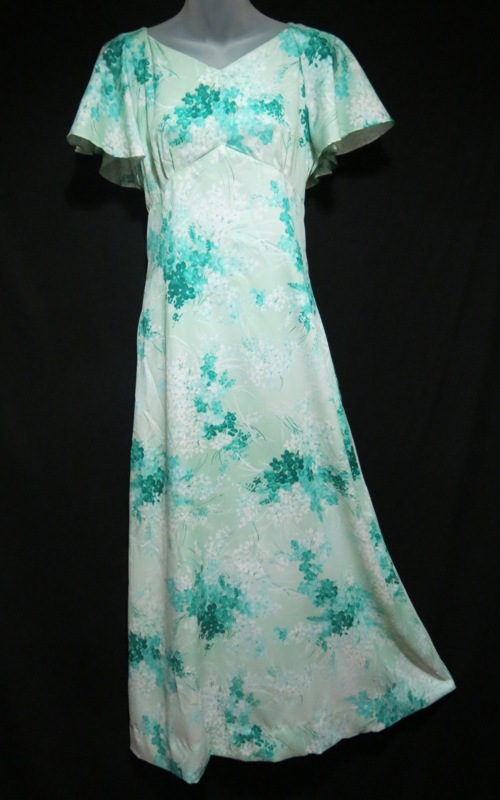 Hukilau Pastel Green Floral Hawaiian Dress