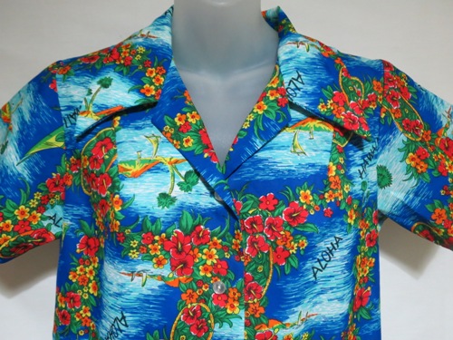 Hibiscus Ladies Hawaiian Shirt