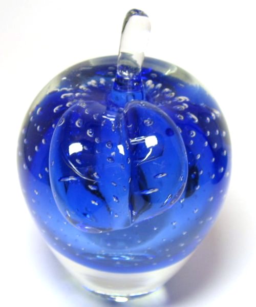 Blue Sommerso Apple Paperweight